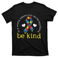 Autism Awareness Be Kind Kindness Ribbon Heart T-Shirt