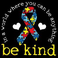 Autism Awareness Be Kind Kindness Ribbon Heart 7-Panel Snapback Hat