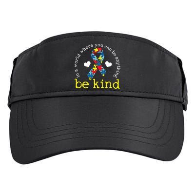 Autism Awareness Be Kind Kindness Ribbon Heart Adult Drive Performance Visor