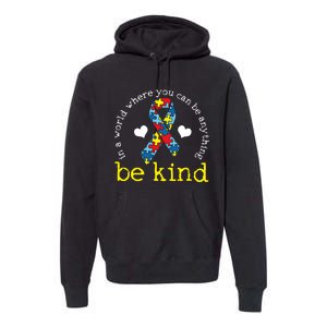 Autism Awareness Be Kind Kindness Ribbon Heart Premium Hoodie