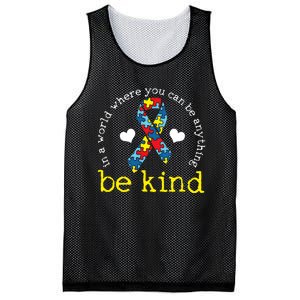 Autism Awareness Be Kind Kindness Ribbon Heart Mesh Reversible Basketball Jersey Tank