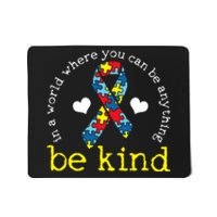 Autism Awareness Be Kind Kindness Ribbon Heart Mousepad