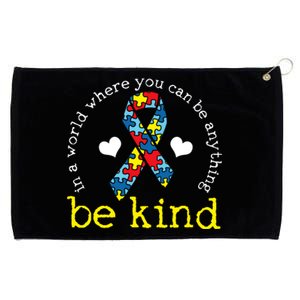 Autism Awareness Be Kind Kindness Ribbon Heart Grommeted Golf Towel