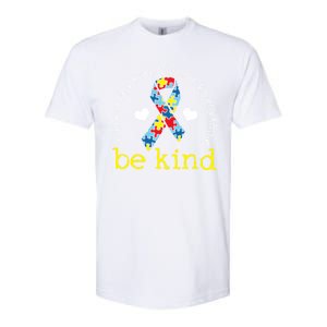 Autism Awareness Be Kind Kindness Ribbon Heart Softstyle CVC T-Shirt