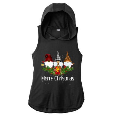 African American Black Gnome Ugly Christmas Matching Pjs Great Gift Ladies PosiCharge Tri-Blend Wicking Draft Hoodie Tank