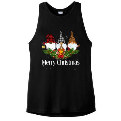 African American Black Gnome Ugly Christmas Matching Pjs Great Gift Ladies PosiCharge Tri-Blend Wicking Tank