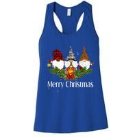 African American Black Gnome Ugly Christmas Matching Pjs Great Gift Women's Racerback Tank