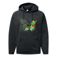 Autism Awareness Butterfly Peace Lover Gift Performance Fleece Hoodie