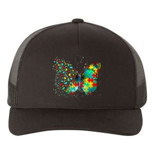 Autism Awareness Butterfly Peace Lover Gift Yupoong Adult 5-Panel Trucker Hat