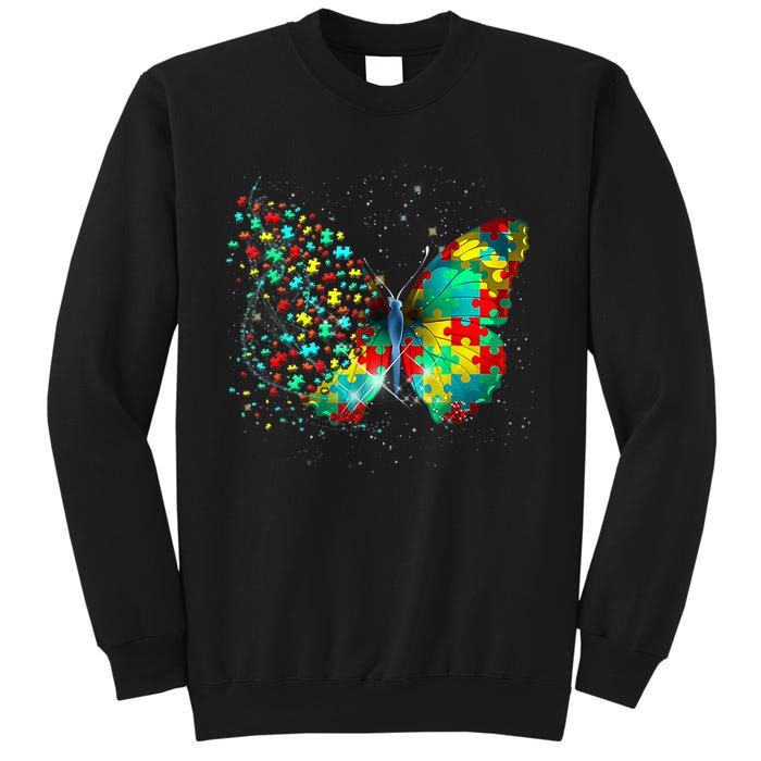 Autism Awareness Butterfly Peace Lover Gift Sweatshirt