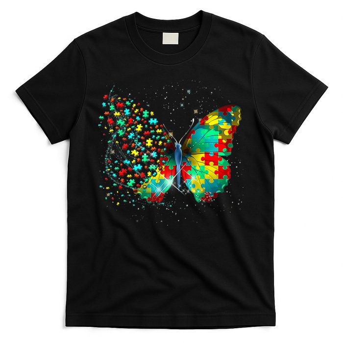 Autism Awareness Butterfly Peace Lover Gift T-Shirt