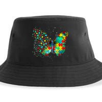 Autism Awareness Butterfly Peace Lover Gift Sustainable Bucket Hat