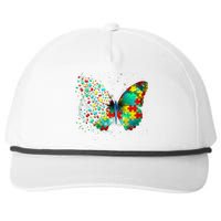 Autism Awareness Butterfly Peace Lover Gift Snapback Five-Panel Rope Hat