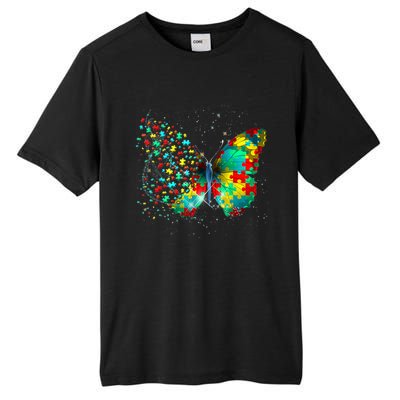 Autism Awareness Butterfly Peace Lover Gift Tall Fusion ChromaSoft Performance T-Shirt