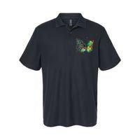 Autism Awareness Butterfly Peace Lover Gift Softstyle Adult Sport Polo