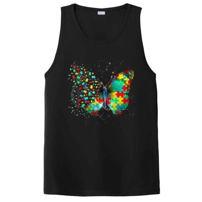 Autism Awareness Butterfly Peace Lover Gift PosiCharge Competitor Tank