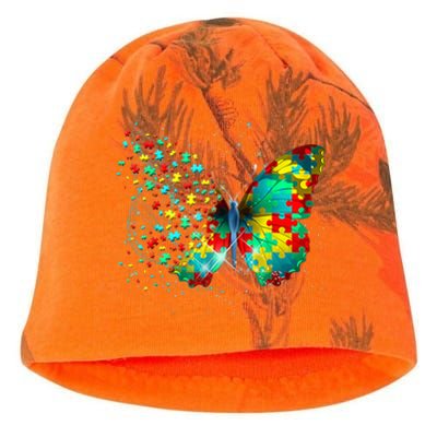 Autism Awareness Butterfly Peace Lover Gift Kati - Camo Knit Beanie