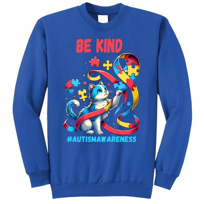 Autism Awareness Be Kind Cat Funny Gift Sweatshirt