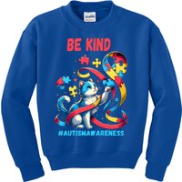 Autism Awareness Be Kind Cat Funny Gift Kids Sweatshirt