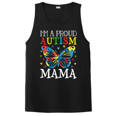 Autism Awareness Butterfly Design IM A Proud Autism Mama Gift PosiCharge Competitor Tank