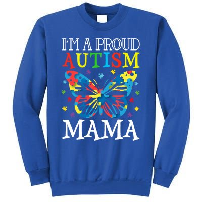 Autism Awareness Butterfly Design IM A Proud Autism Mama Gift Sweatshirt