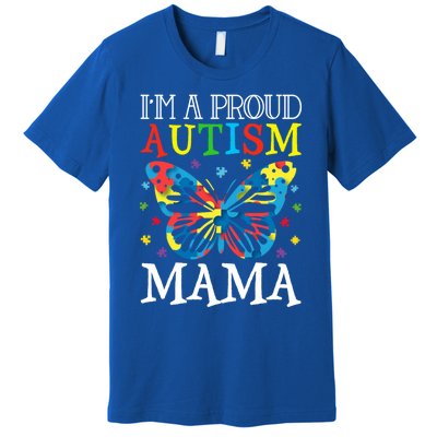 Autism Awareness Butterfly Design IM A Proud Autism Mama Gift Premium T-Shirt