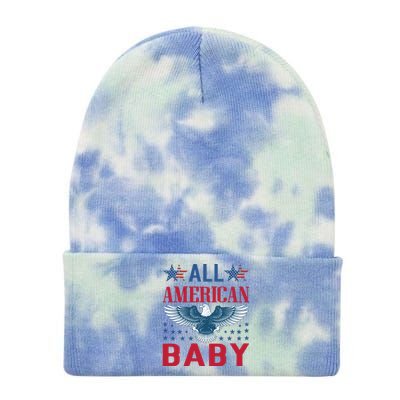 All American Baby Patriotic Tie Dye 12in Knit Beanie