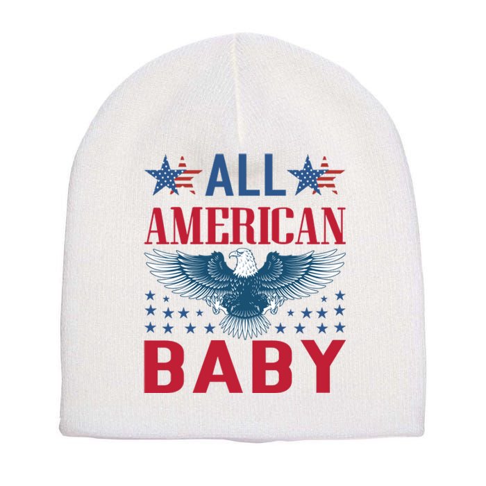 All American Baby Patriotic Short Acrylic Beanie