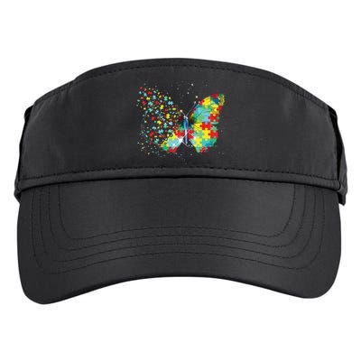 Autism Awareness Butterfly Peace Lover Gift Men Women Adult Drive Performance Visor