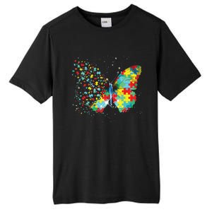 Autism Awareness Butterfly Peace Lover Gift Men Women Tall Fusion ChromaSoft Performance T-Shirt