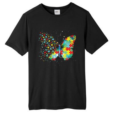 Autism Awareness Butterfly Peace Lover Gift Men Women Tall Fusion ChromaSoft Performance T-Shirt