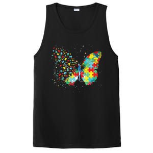 Autism Awareness Butterfly Peace Lover Gift Men Women PosiCharge Competitor Tank