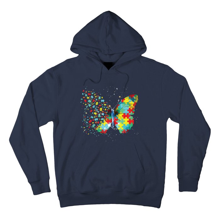 Autism Awareness Butterfly Peace Lover Gift Men Women Hoodie