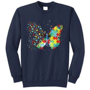 Autism Awareness Butterfly Peace Lover Gift Men Women Sweatshirt