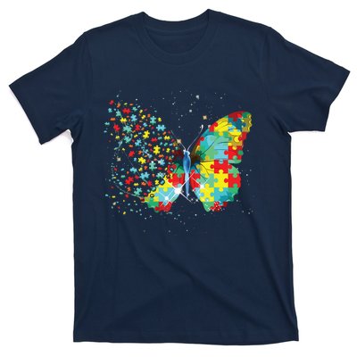 Autism Awareness Butterfly Peace Lover Gift Men Women T-Shirt