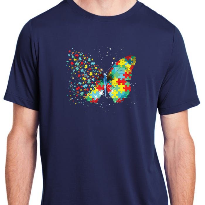 Autism Awareness Butterfly Peace Lover Gift Men Women Adult ChromaSoft Performance T-Shirt