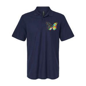 Autism Awareness Butterfly Peace Lover Gift Men Women Softstyle Adult Sport Polo