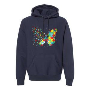 Autism Awareness Butterfly Peace Lover Gift Men Women Premium Hoodie