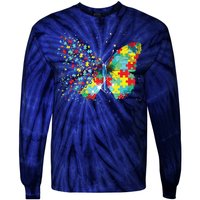 Autism Awareness Butterfly Peace Lover Gift Men Women Tie-Dye Long Sleeve Shirt