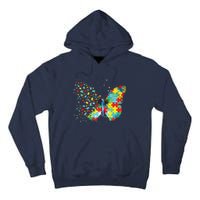 Autism Awareness Butterfly Peace Lover Gift Men Women Tall Hoodie