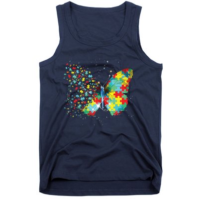 Autism Awareness Butterfly Peace Lover Gift Men Women Tank Top