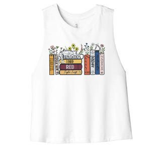 Albums As Books Midnight New Album Women's Racerback Cropped Tank