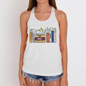 Albums As Books Midnight New Album Women's Knotted Racerback Tank