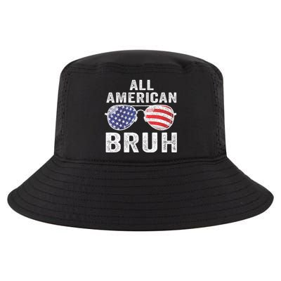 All American Bruh 4th Of July Patriotic Cool Comfort Performance Bucket Hat