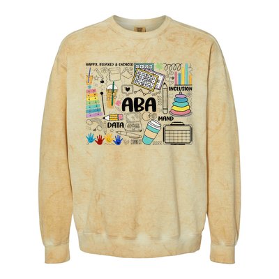 Aba Applied Behavior Analysis Bcba Behavior Analyst Autism Colorblast Crewneck Sweatshirt