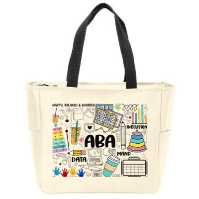 Aba Applied Behavior Analysis Bcba Behavior Analyst Autism Zip Tote Bag