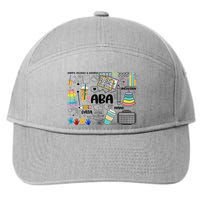 Aba Applied Behavior Analysis Bcba Behavior Analyst Autism 7-Panel Snapback Hat