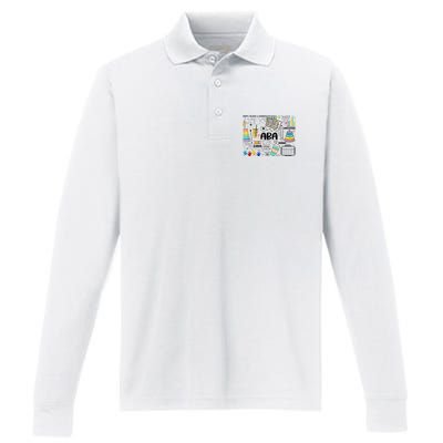 Aba Applied Behavior Analysis Bcba Behavior Analyst Autism Performance Long Sleeve Polo