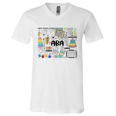 Aba Applied Behavior Analysis Bcba Behavior Analyst Autism V-Neck T-Shirt