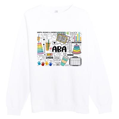 Aba Applied Behavior Analysis Bcba Behavior Analyst Autism Premium Crewneck Sweatshirt